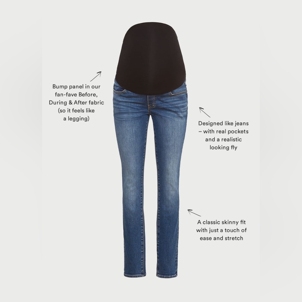 HATCH Slim MATERNITY Blue Jeans Size 30